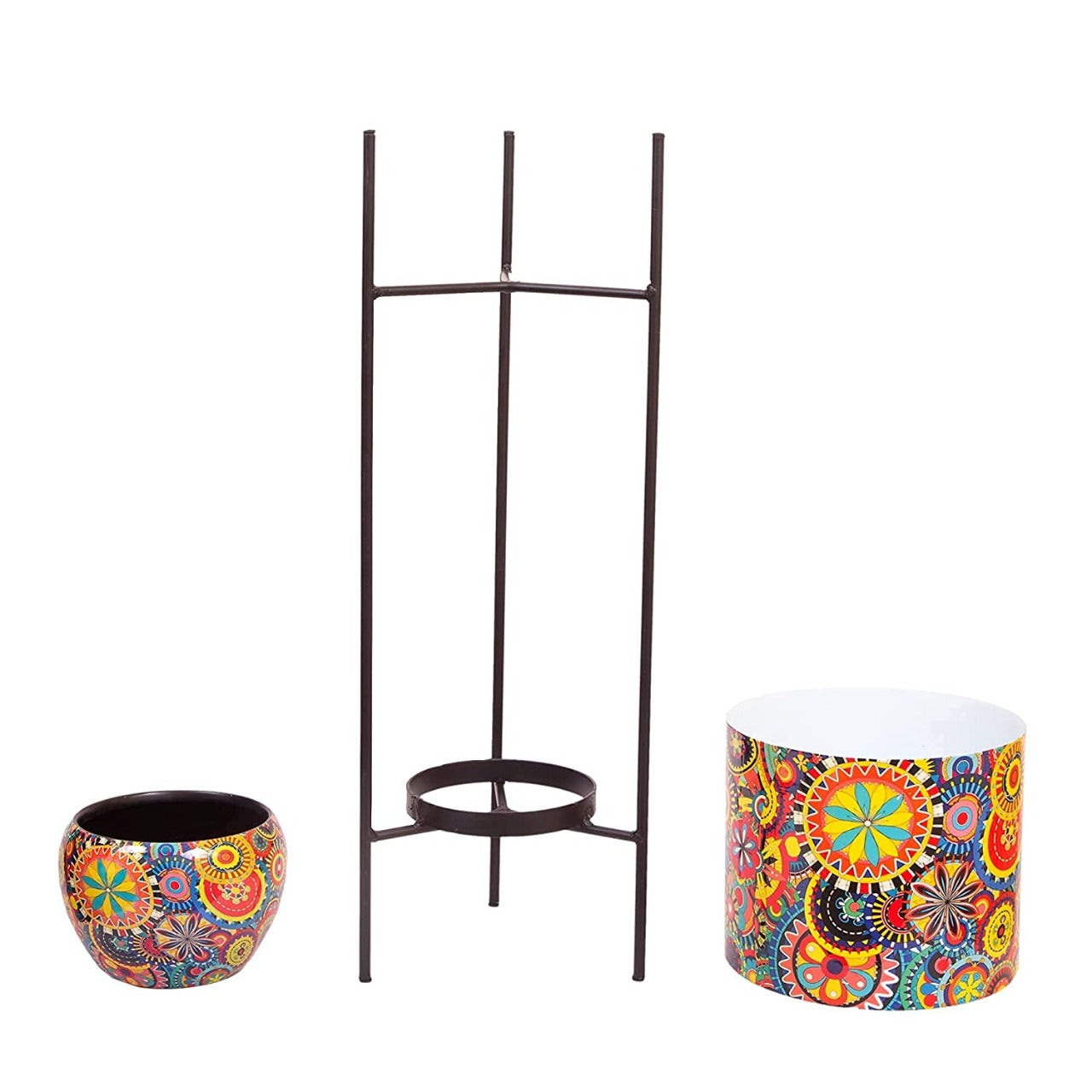 Iron Metal Two Pot Stand