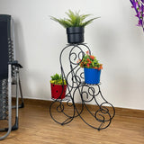 Metal 3 Pot Planter Stand | Garden Decor