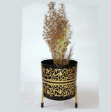 Metal Golden Print Pot | Stand for Home Decoration- Buy1 Get1 Offer