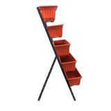 Harvest Metal Plant Stand with 10 Baskets for Balcony and Terrace Gardening